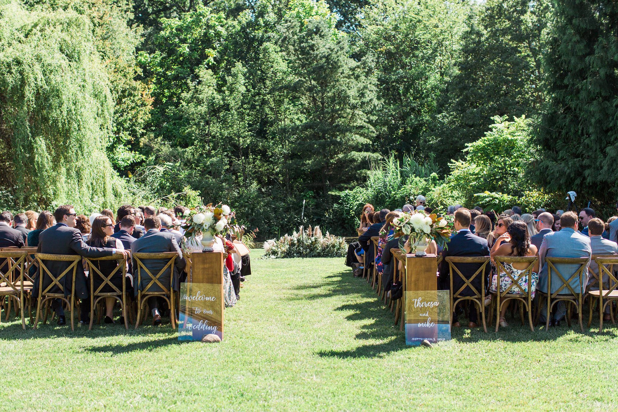 Fernwood Botanical Garden wedding ceremony setting