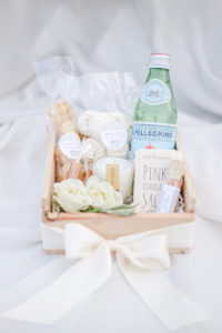 Custom coastal inspired wedding gift box