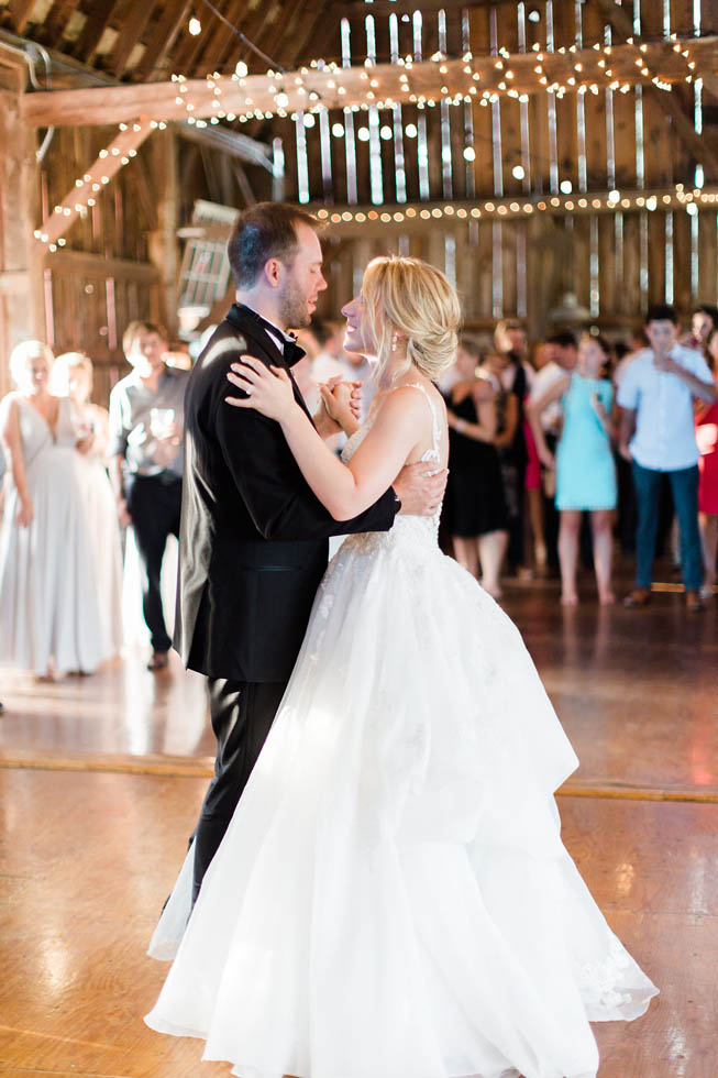 Dancing at rustic wedding venue Northern Michigan