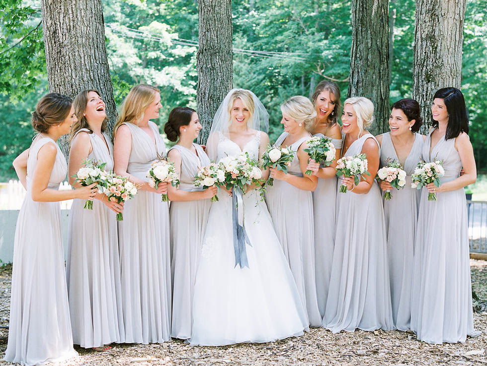 Bridal party at Leelanau Peninsula wedding