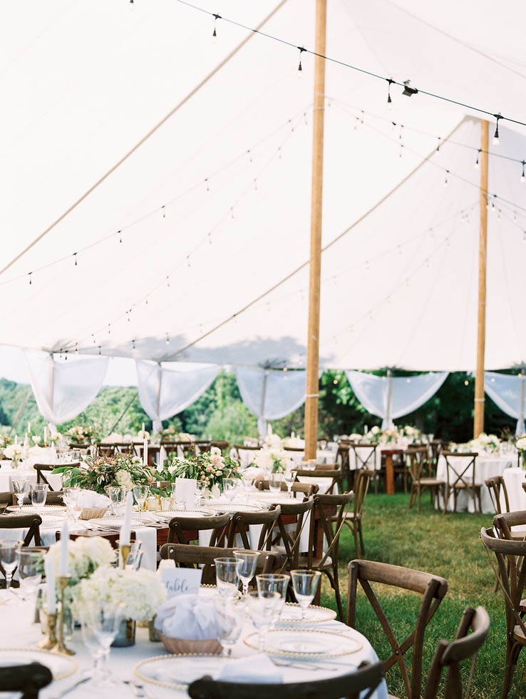 Ciccone Vineyard wedding reception tent