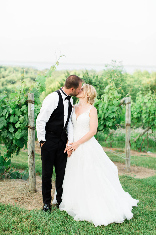 Bride and groom at Ciccone Vineyard wedding