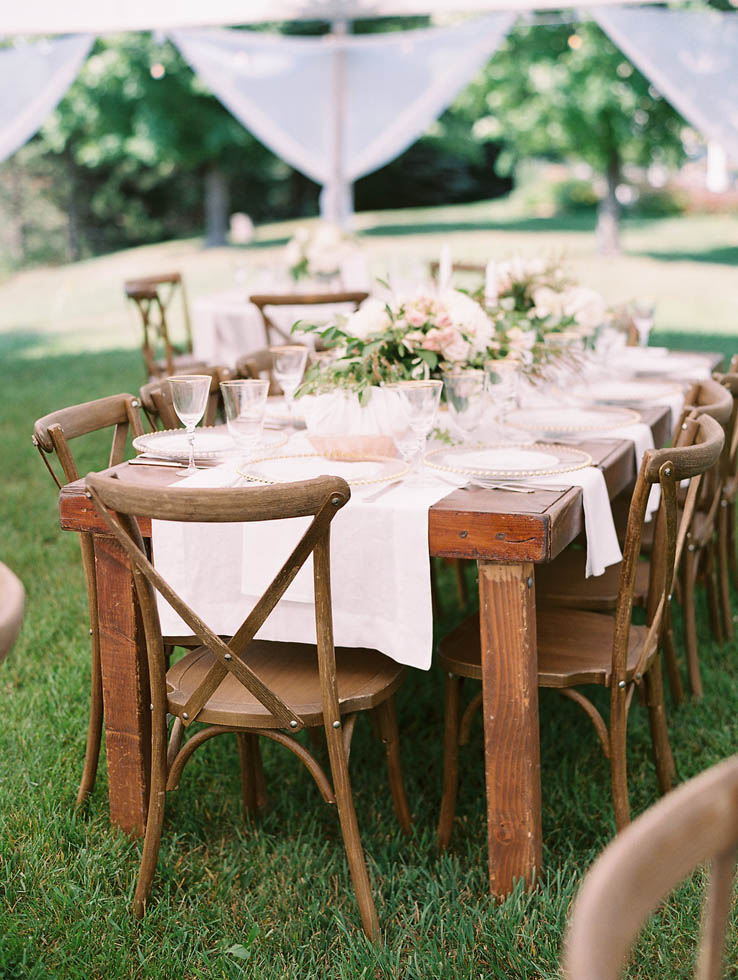 Rustic wedding seating at Ciccone Vineyard