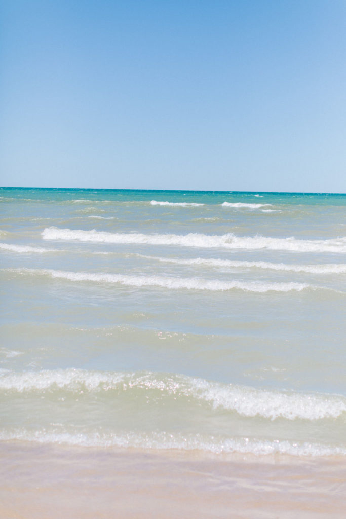 waves of Lake Michigan 