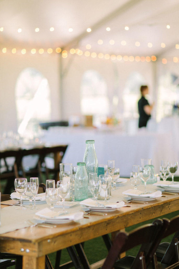 table setting at a 12 Corners Vineyard Wedding