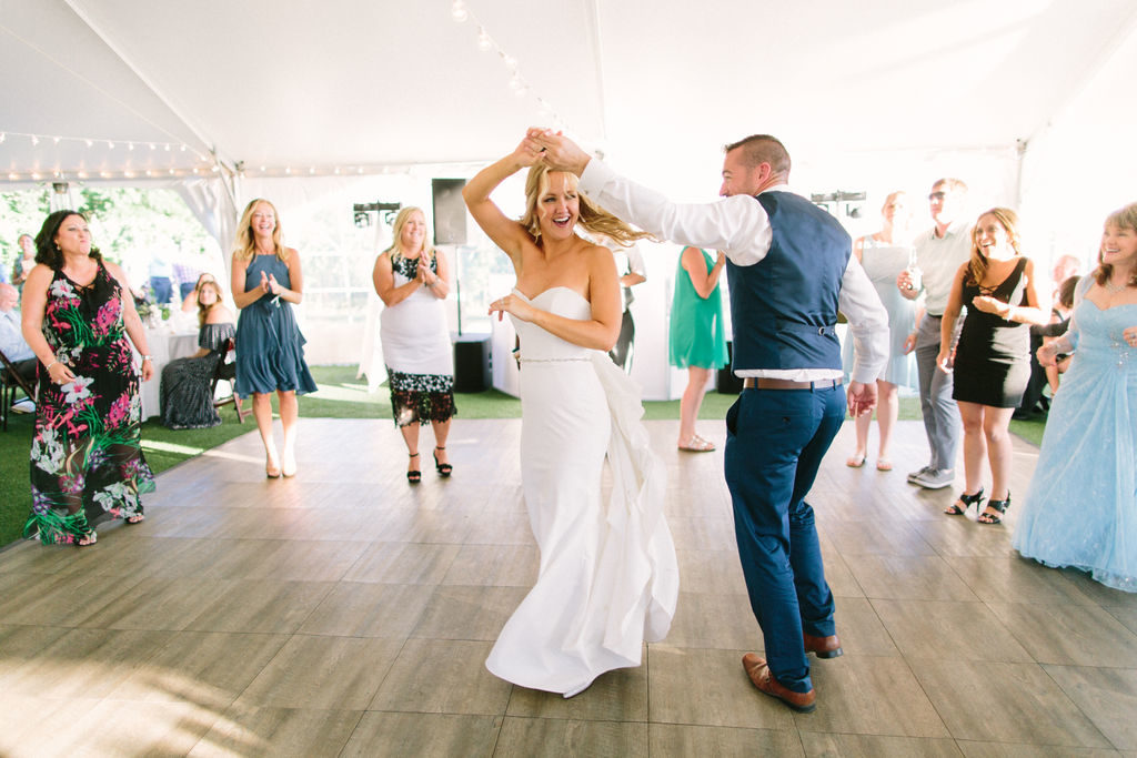 Couple dances the night away at their 12 Corners Vineyard Wedding