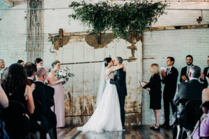 Ceremony at a Journeyman Distillery wedding