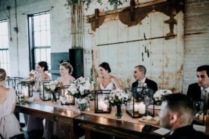 Head table at a Journeyman Distillery wedding