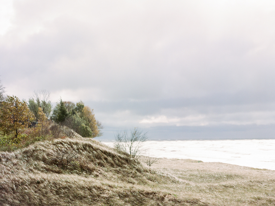 The beach at a camp blodgett wedding