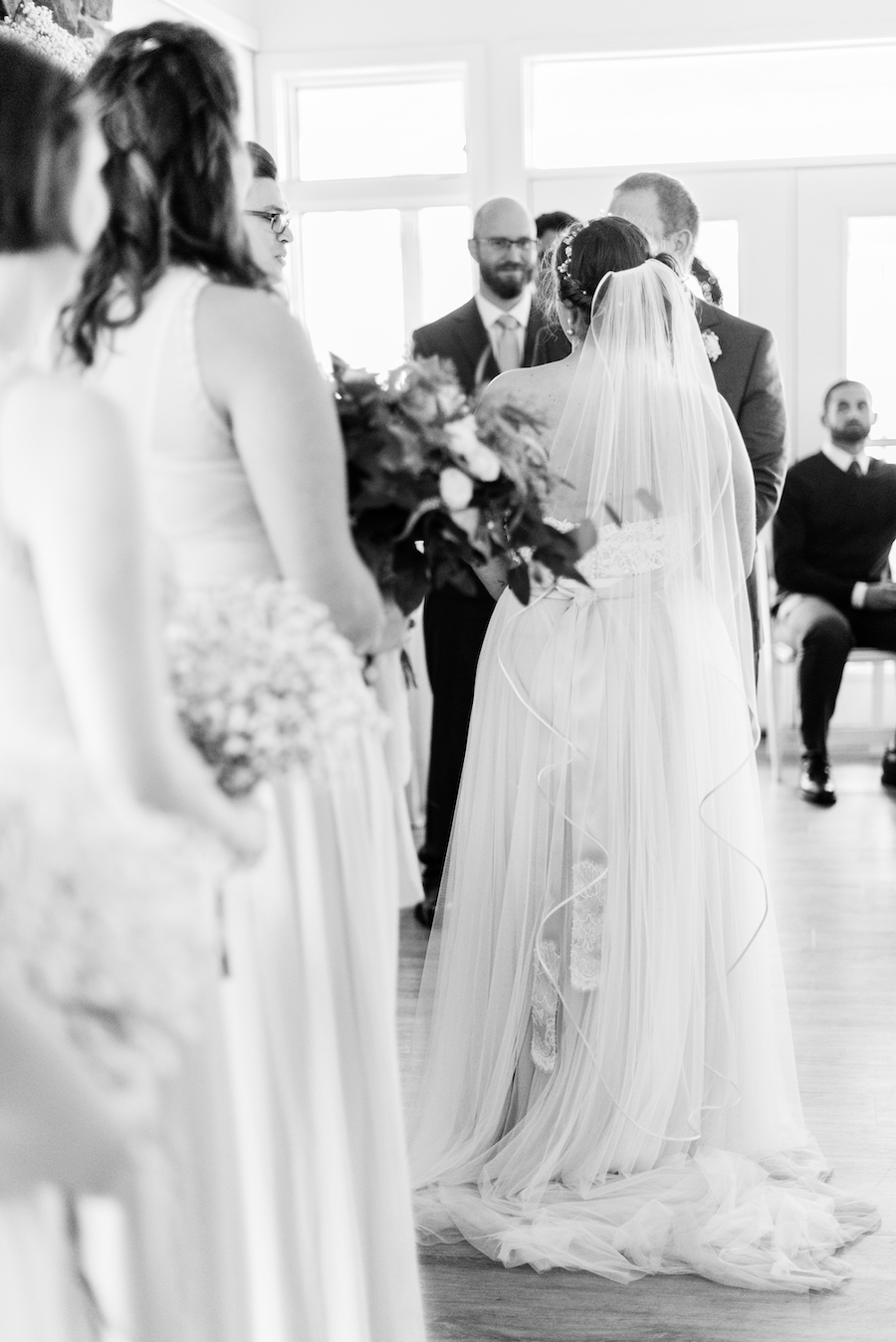 Wedding ceremony at a camp blodgett wedding