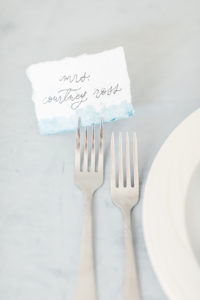 Custom watercolor place cards