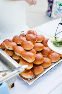 A burger bar during a Bay Pointe Inn wedding