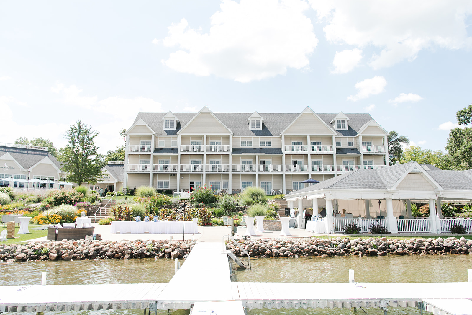 The morning before a Bay Pointe Inn wedding in Shelbyville, Michigan