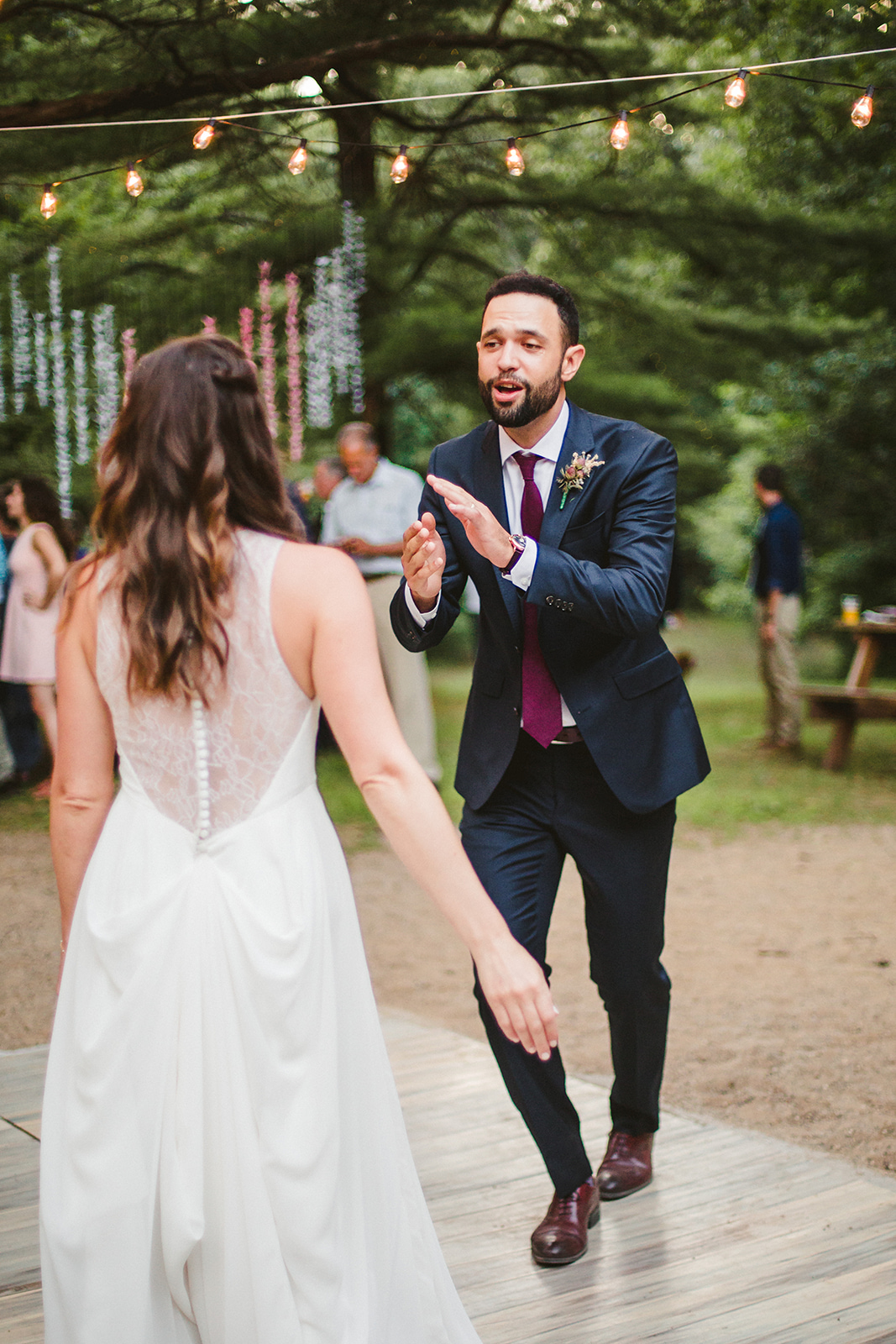 Dan & Elizabeth dancing during their Long Lake Outdoor Center Wedding