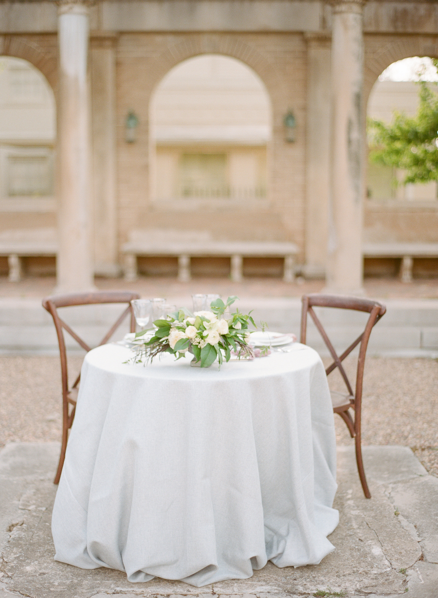 A table set for a Oklahoma city wedding