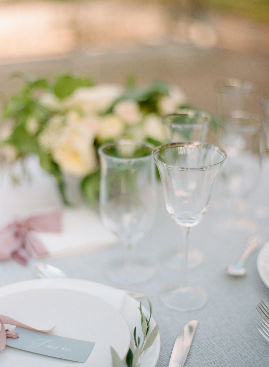 Glassware on a table