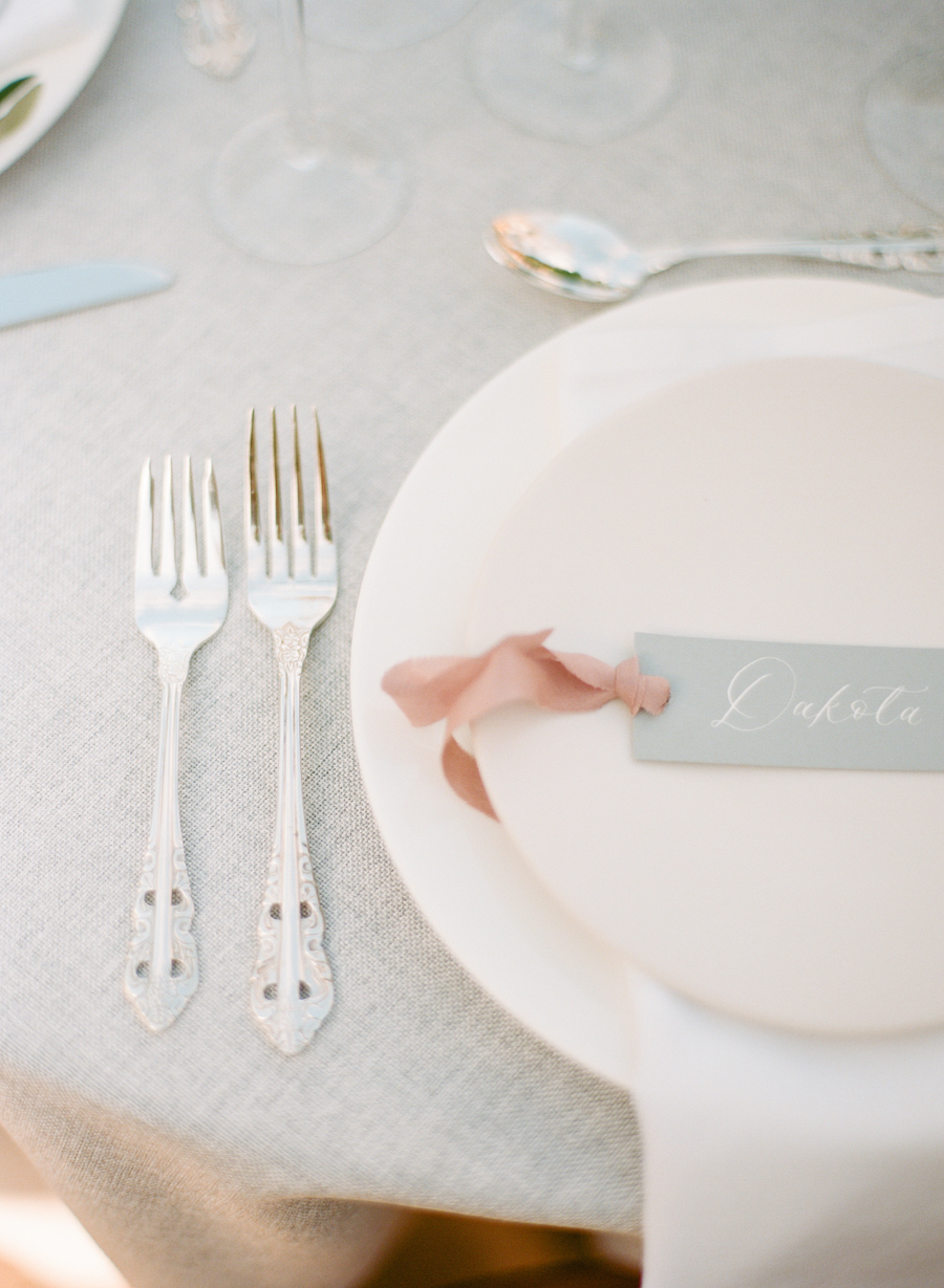 Table setting for a wedding