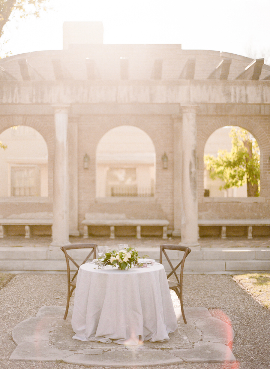 Table set for an Oklahoma city wedding