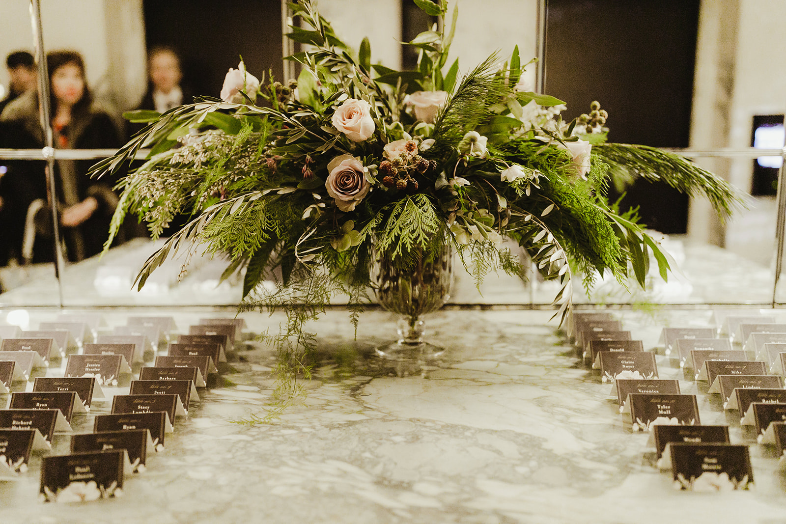 A beautiful winter floral arrangement