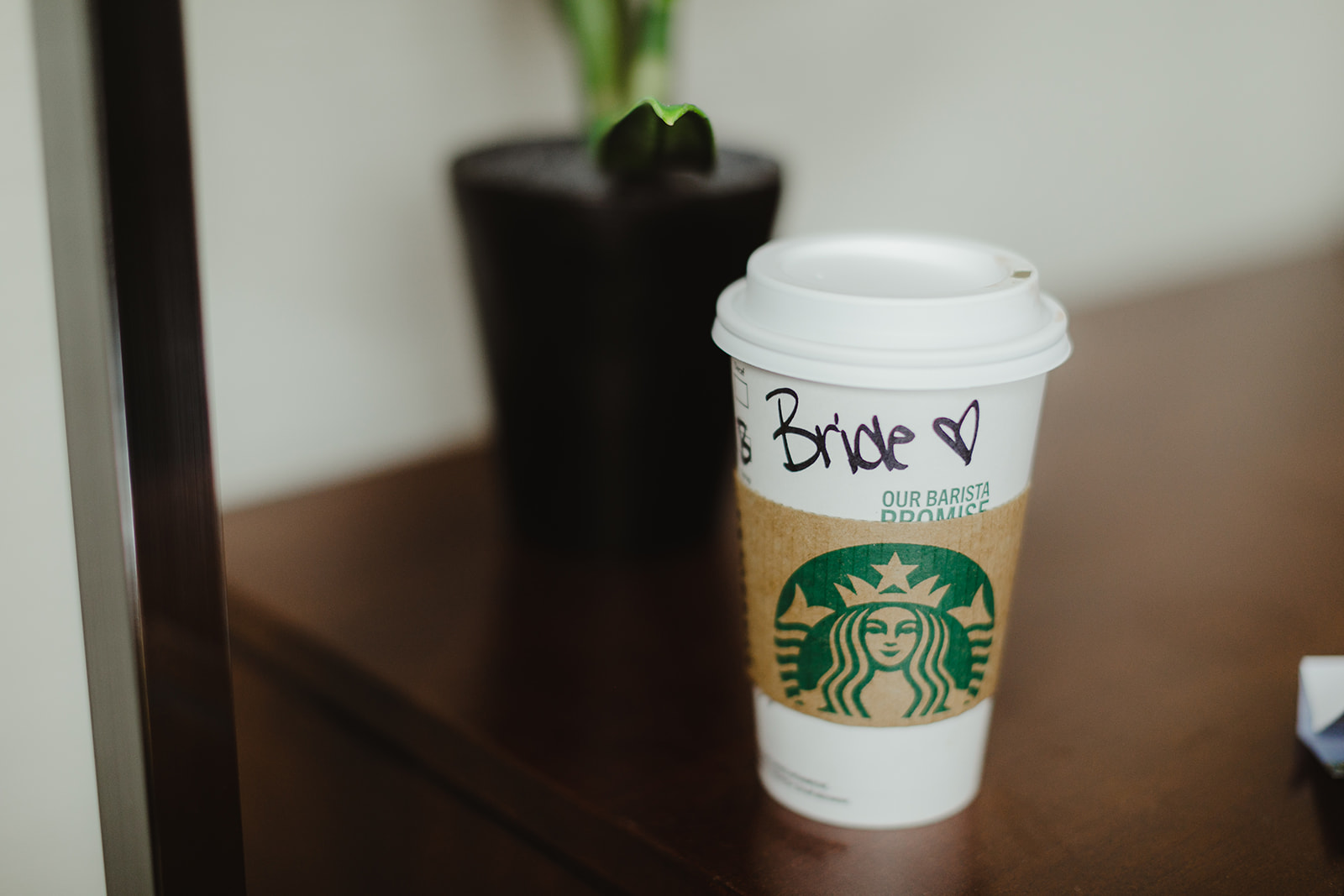 A starbucks Bride cup