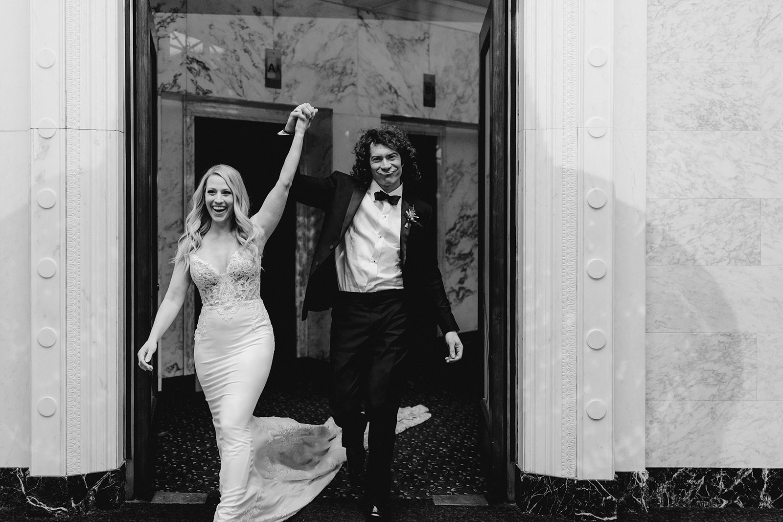 A couple walking into their Ballroom at McKay wedding