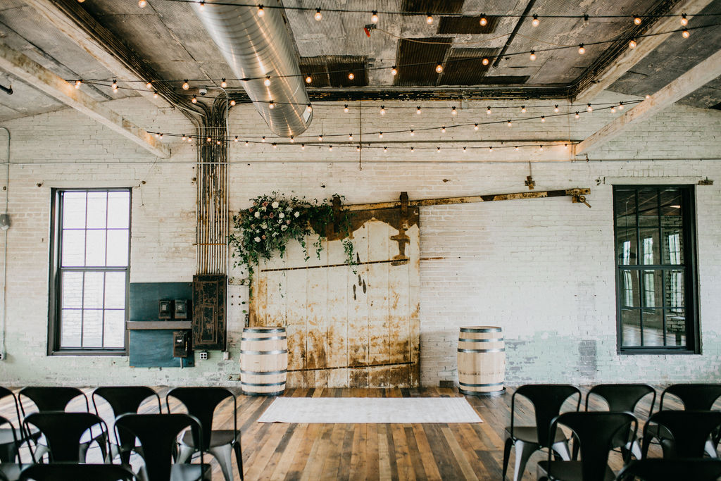 Journeyman Distillery wedding ceremony