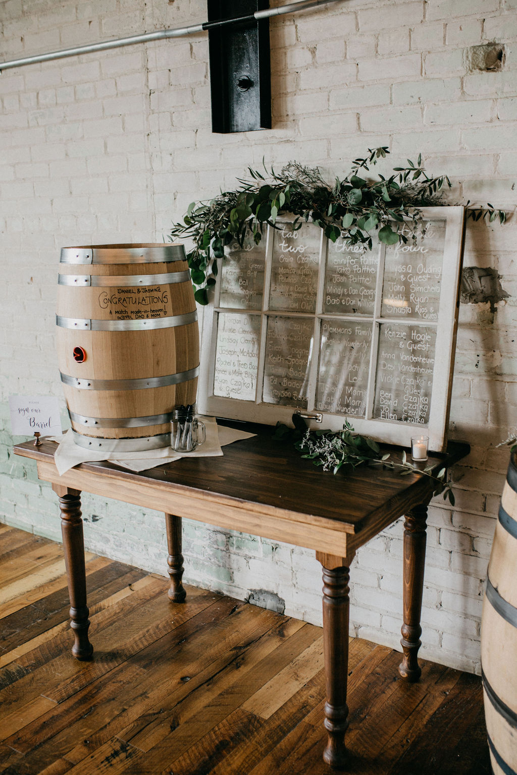 An escort table set for a wedding