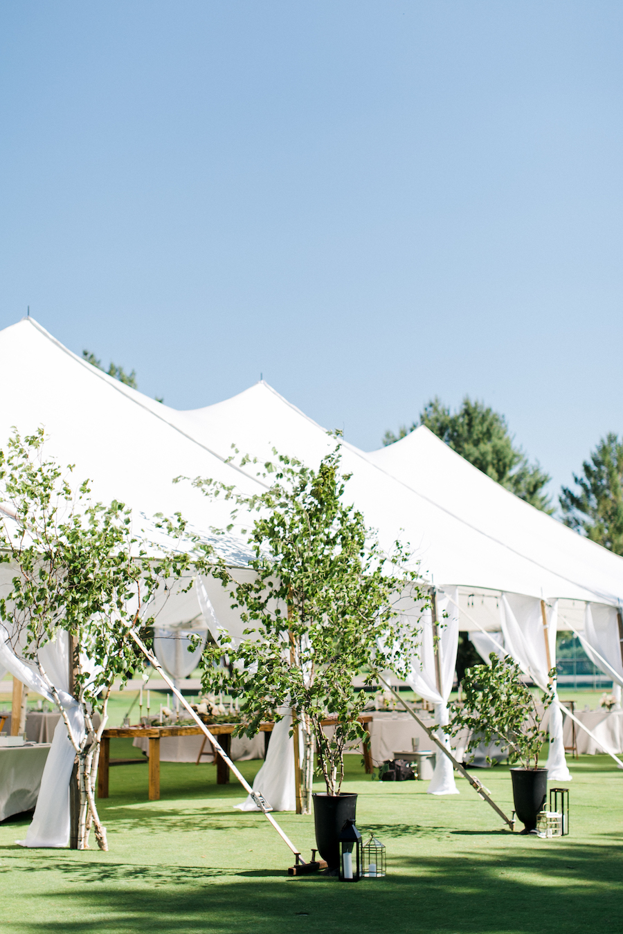 A tented Boyne Mountain resort wedding
