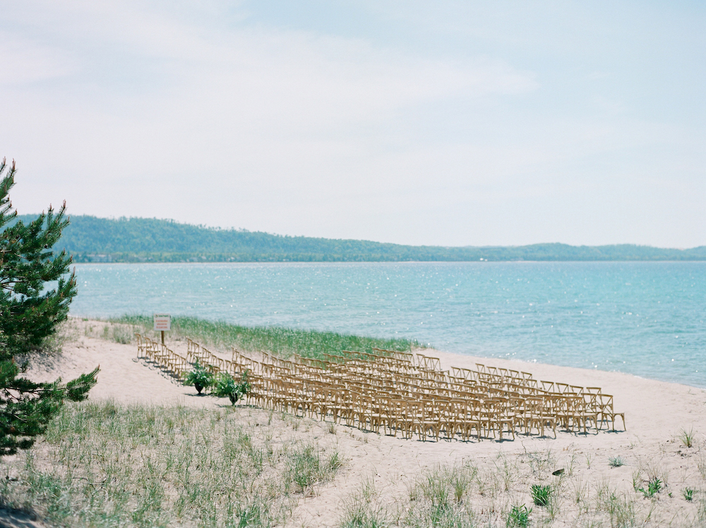 A Lake Michigan beach wedding in Glen Arbor, Michigan