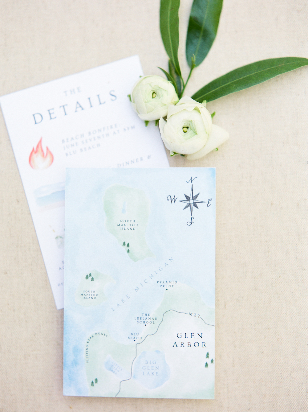 Watercolor invitation suite