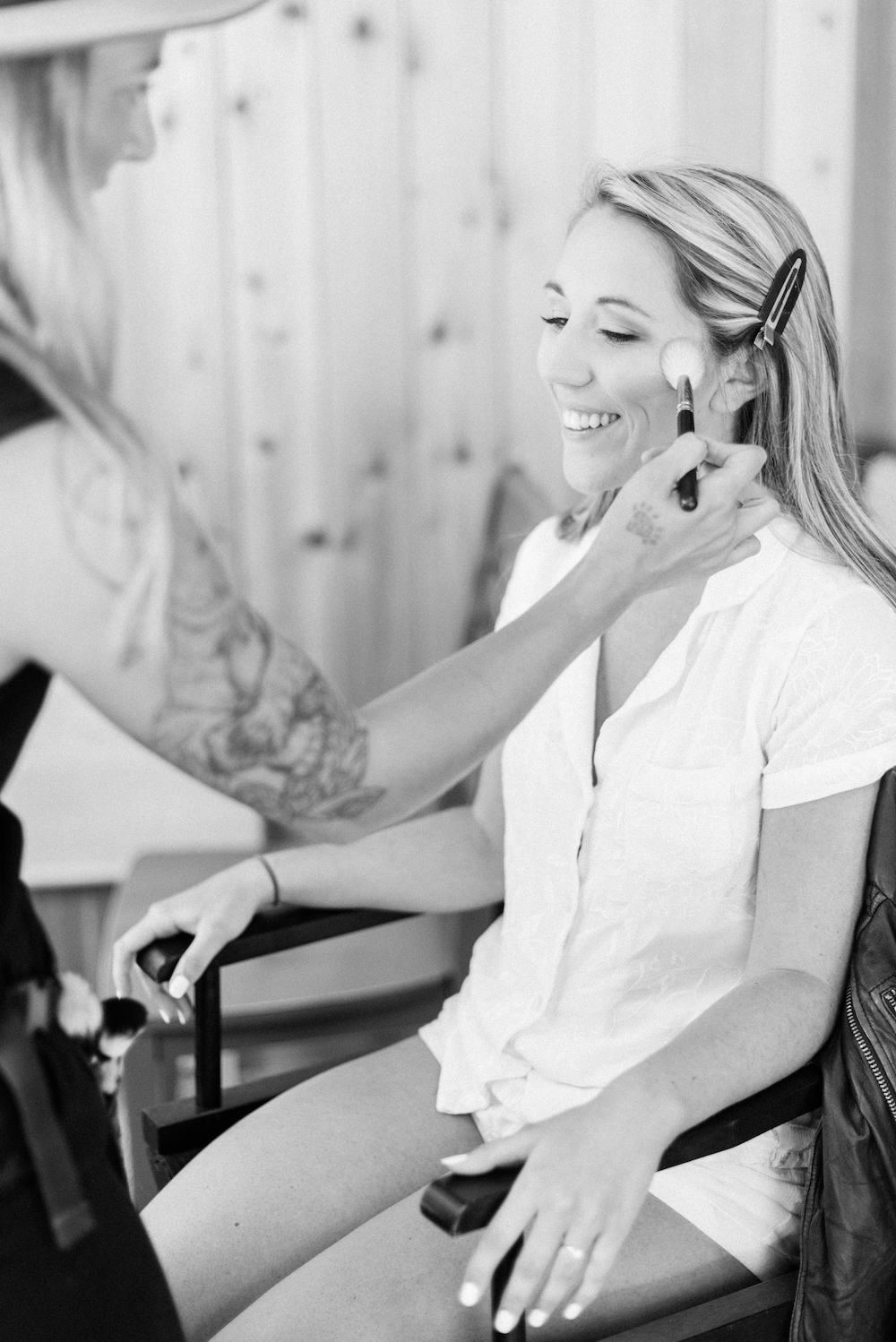 A bride getting ready 