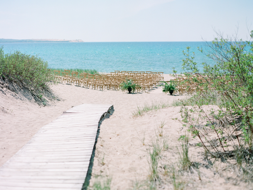 A Leelanau school wedding on the beach