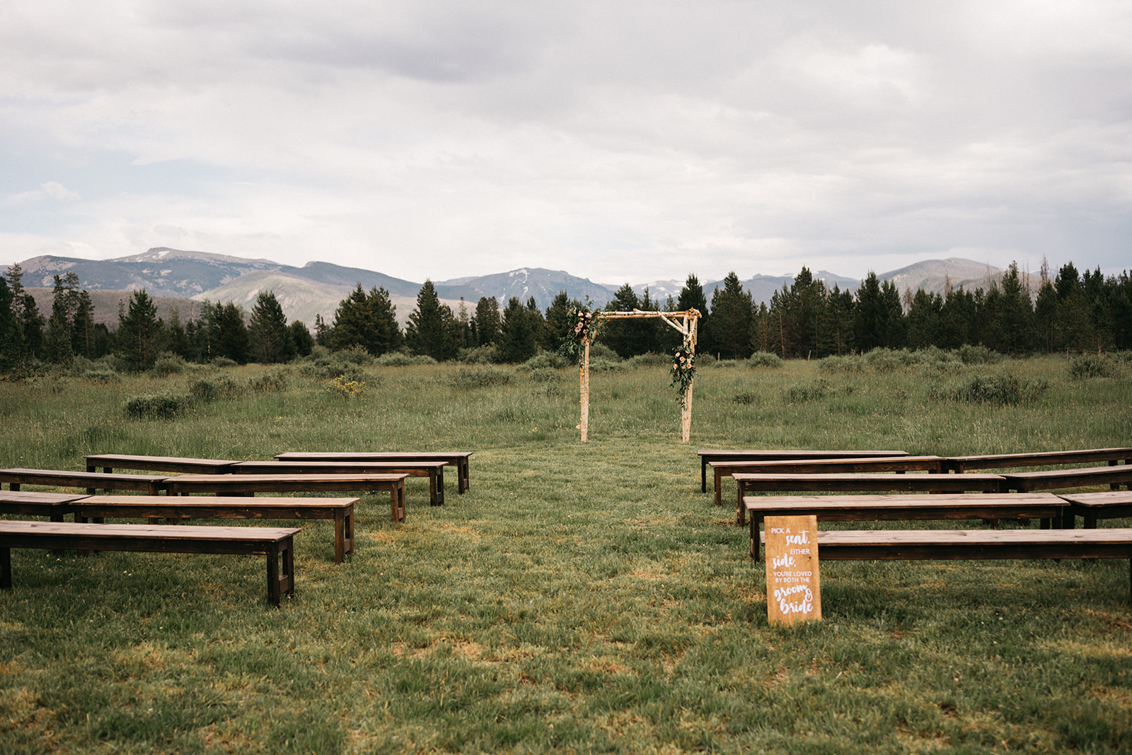 Rocky mountain wedding ceremony