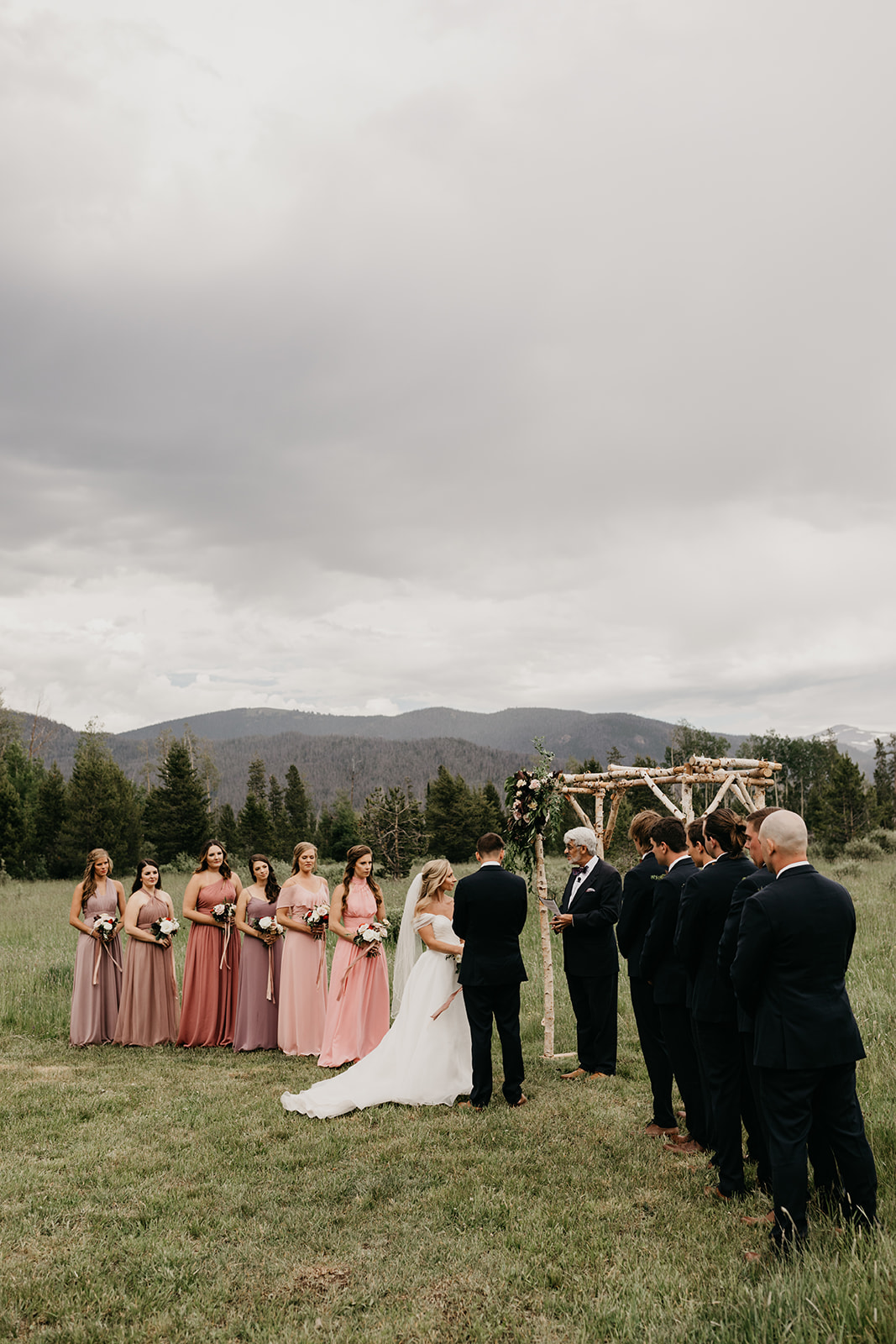 A mountain wedding ceremony