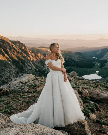 Bride during her Rocky Mountain wedding