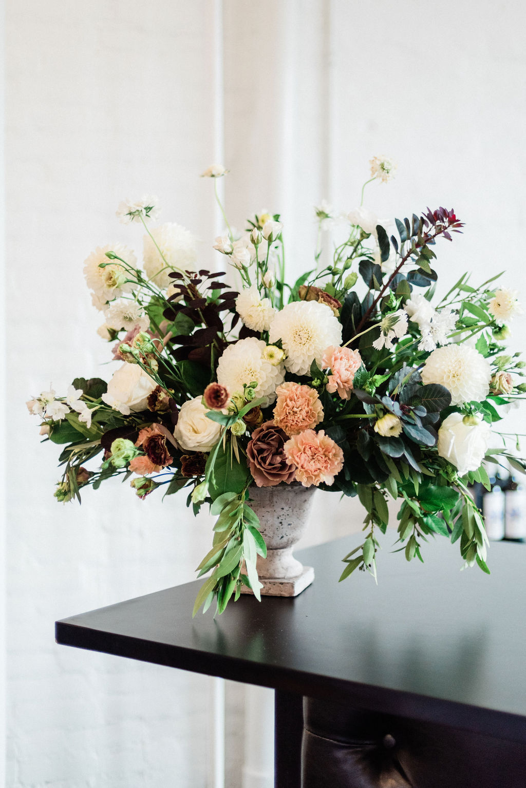 Flowers for a loft 310 wedding reception