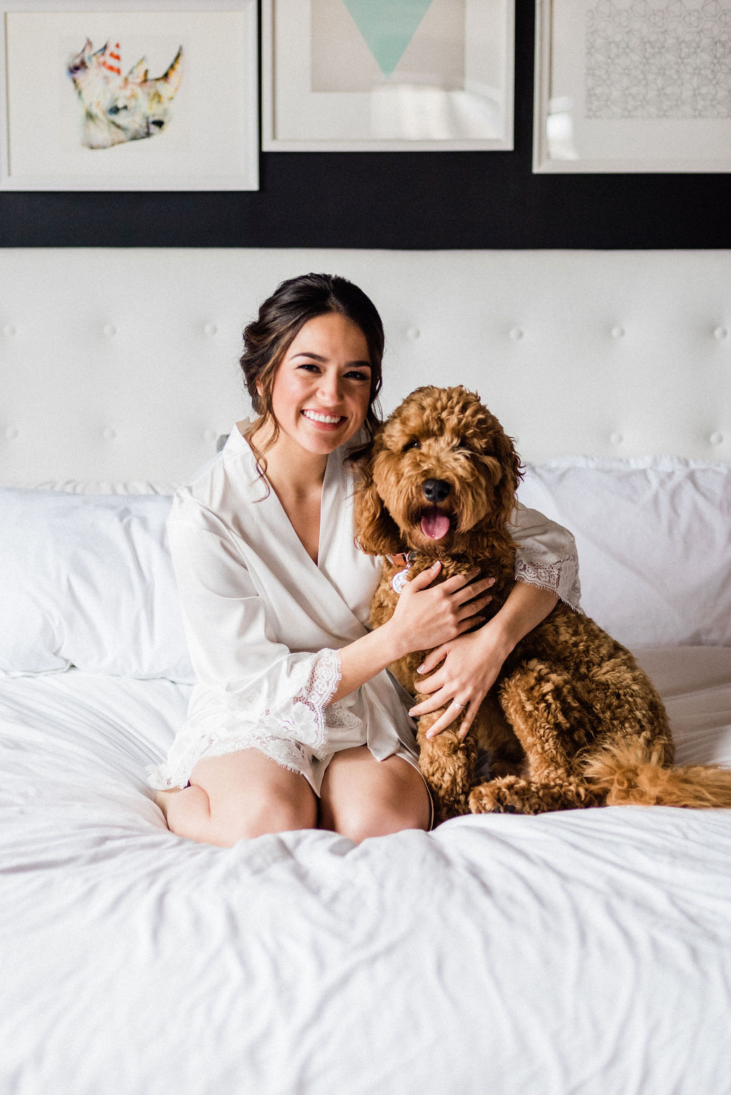 A bride and her dog