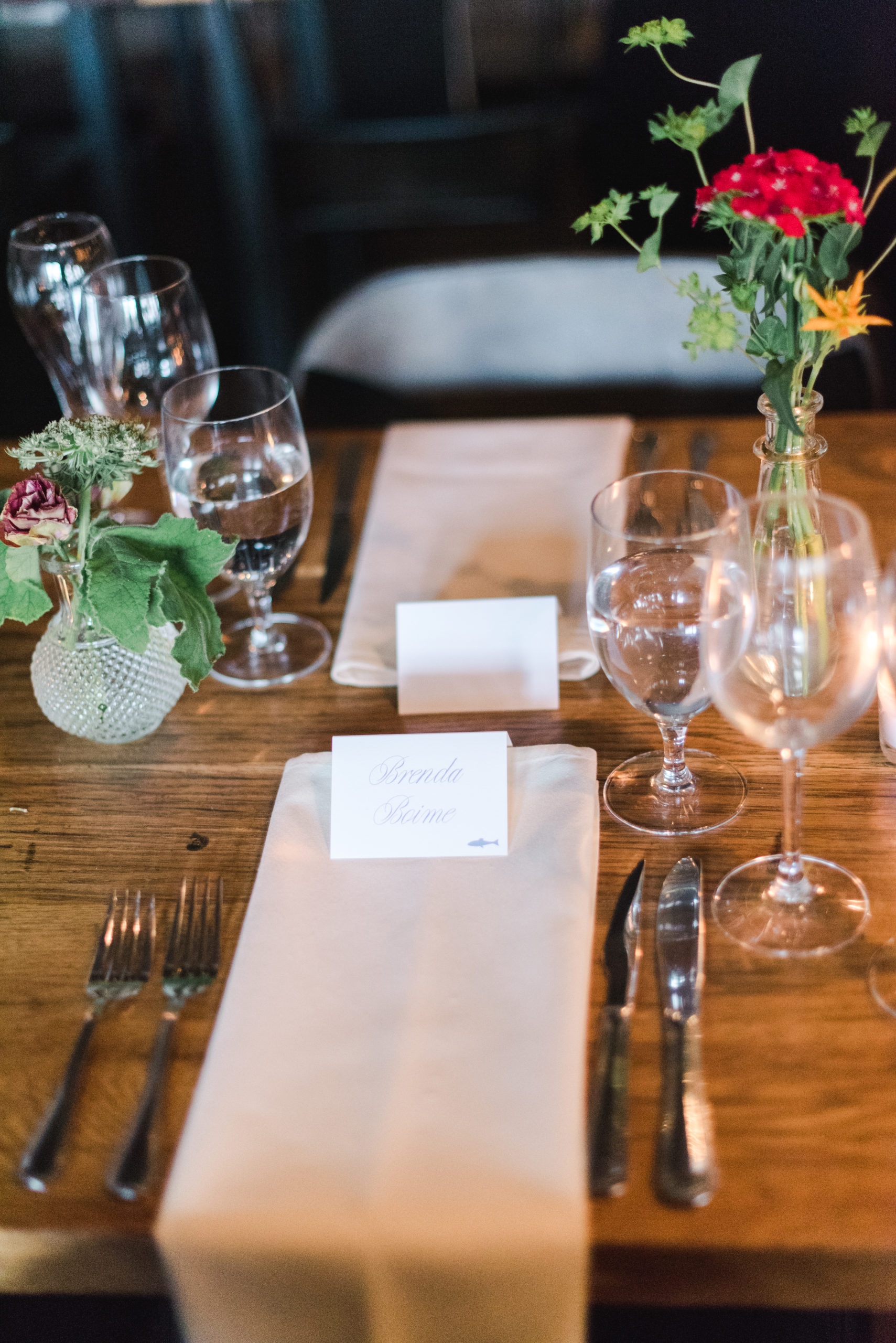 Wedding place setting