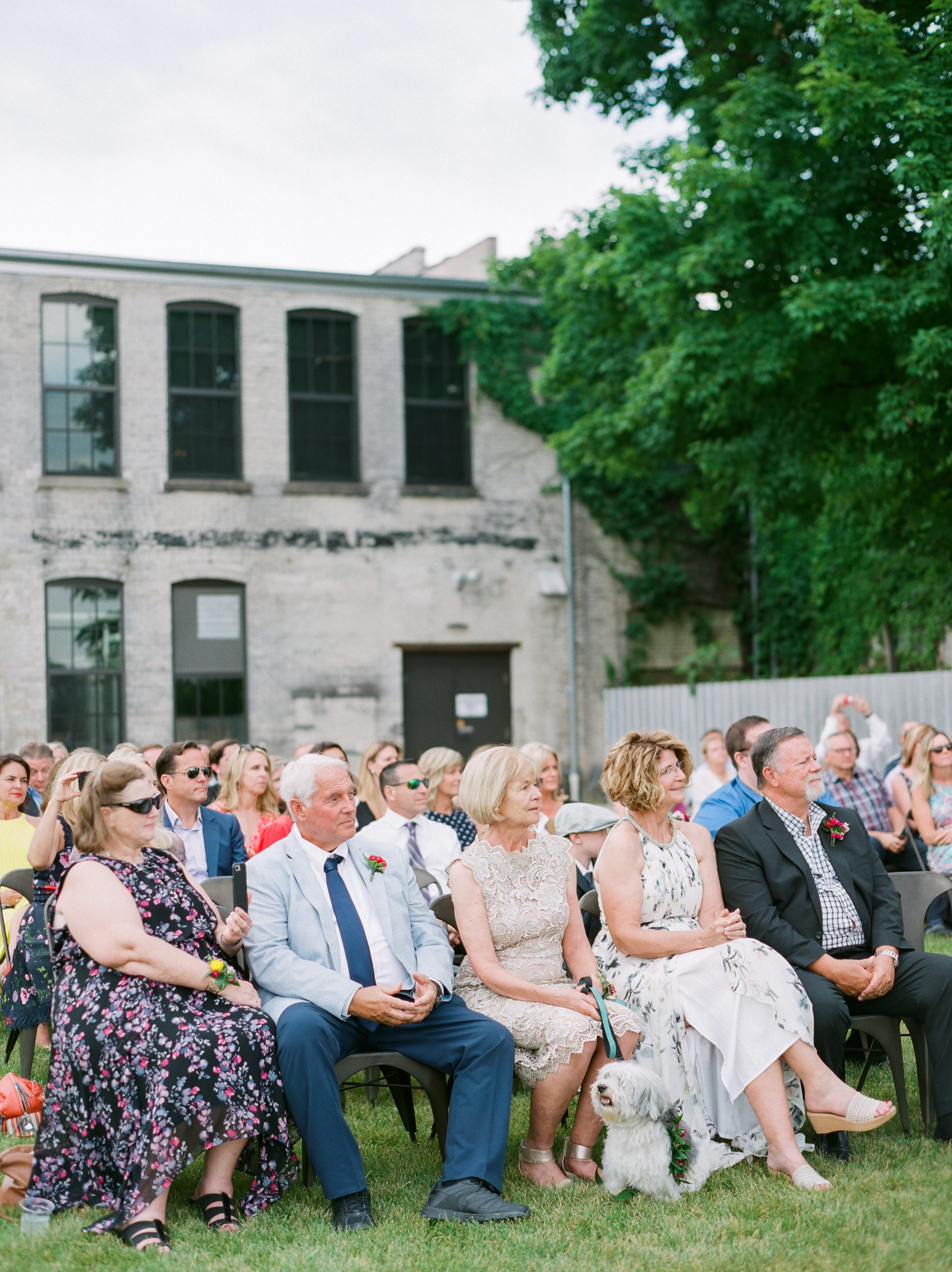 An audience enjoying a ceremony