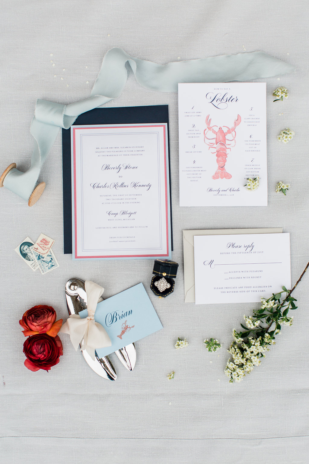 Lobster invitation suite