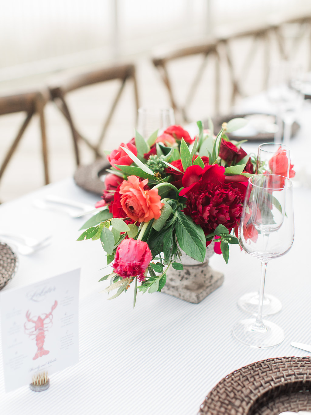 Red floral arrangement