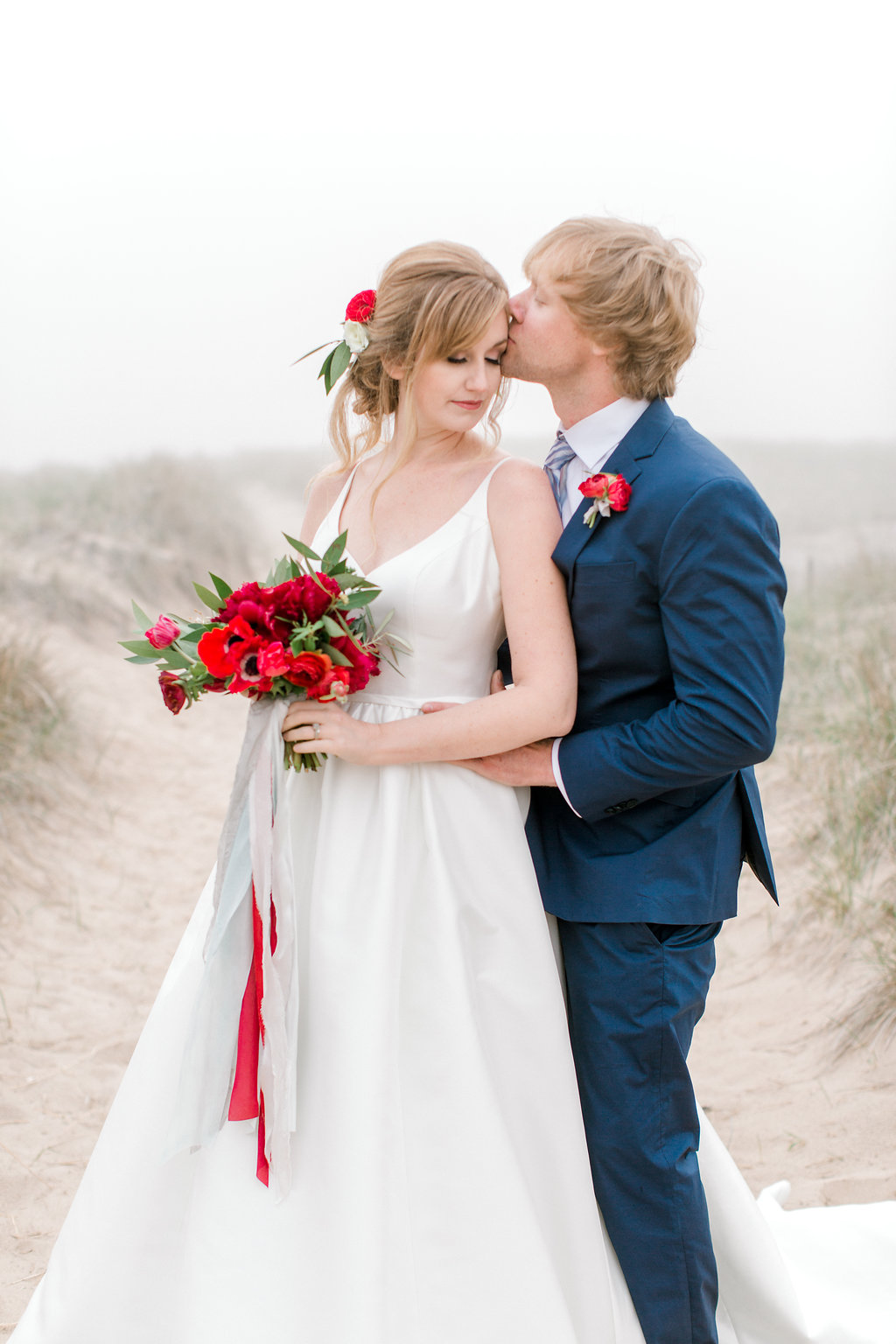 Couple on the beach of Lake Michigan