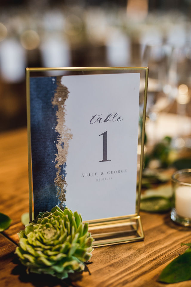 Table number for Southwest Michigan wedding