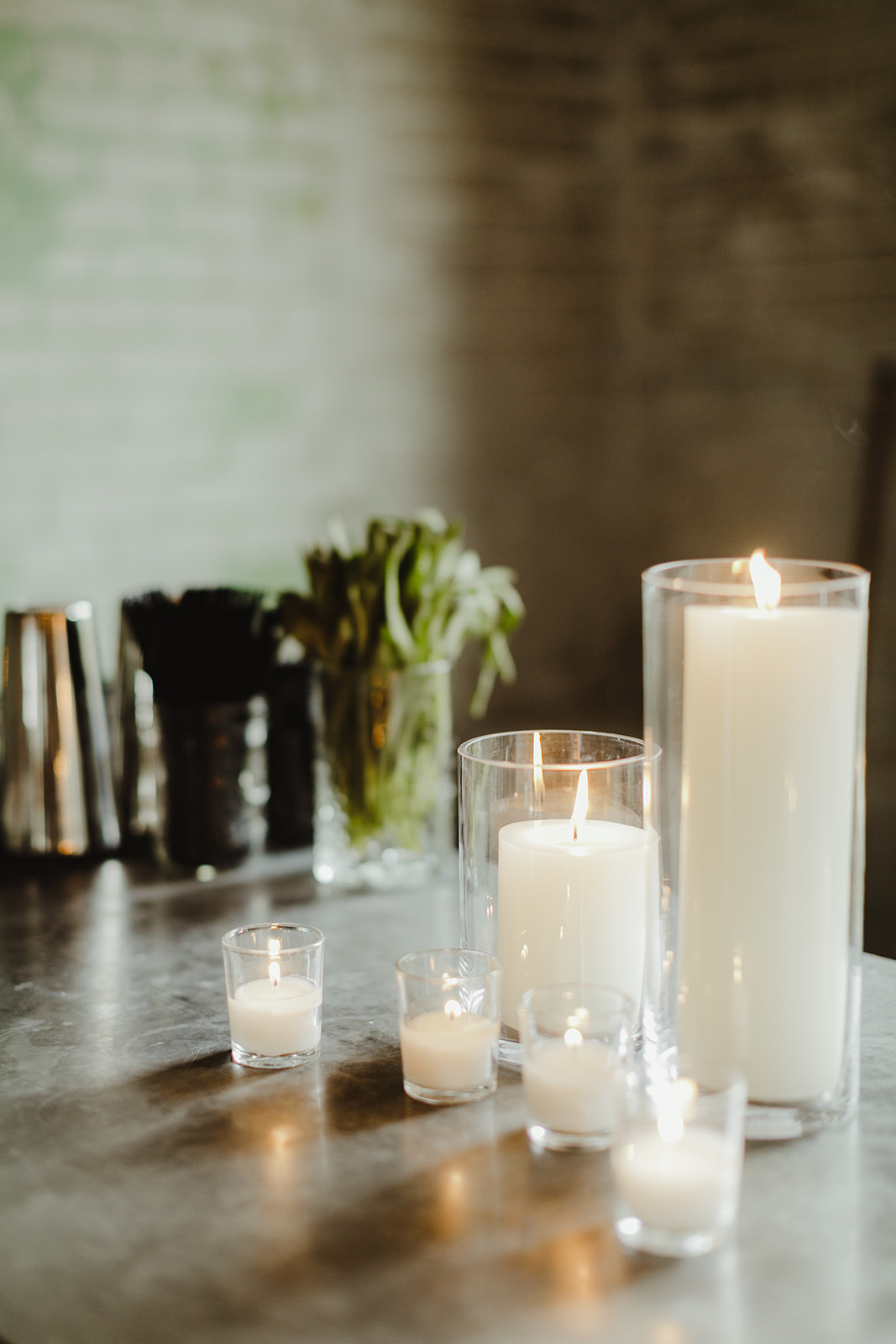 Candles on a bar