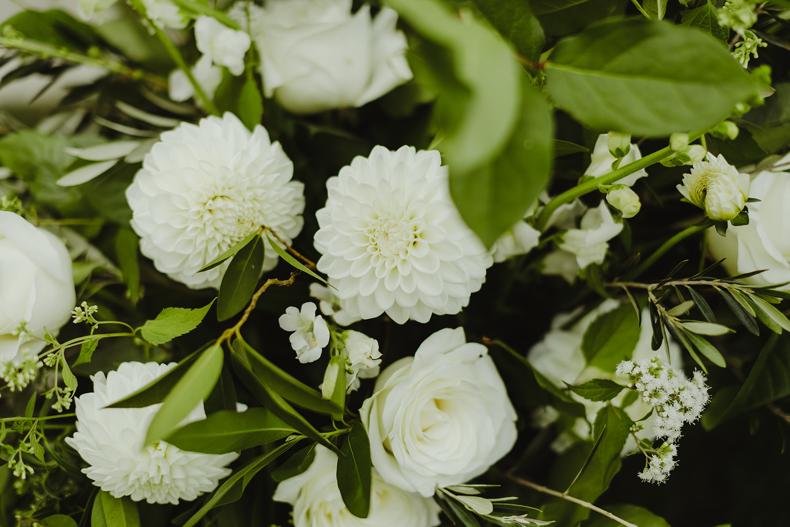 Flowers set for a ceremony