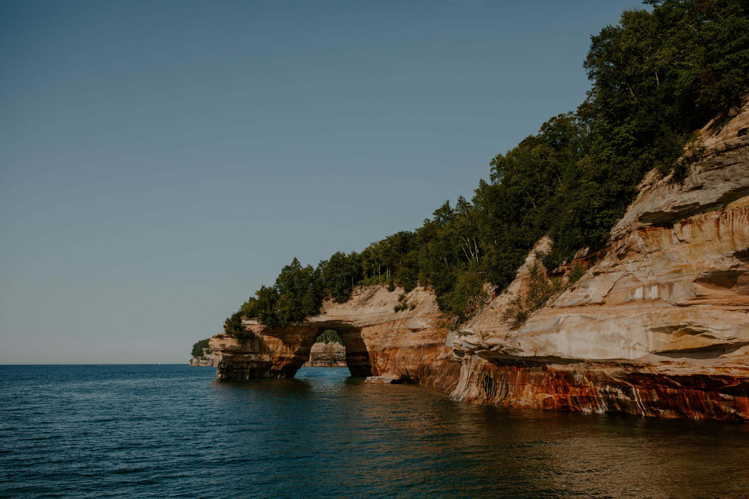 Pictured Rocks and Lake Michigan for place to elope in Michigan