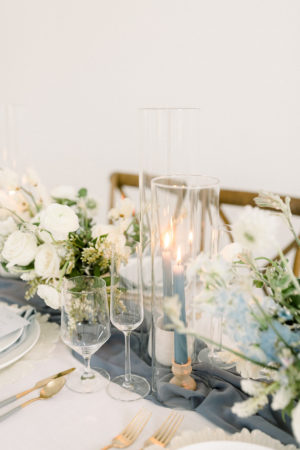 Table decor for elopement wedding