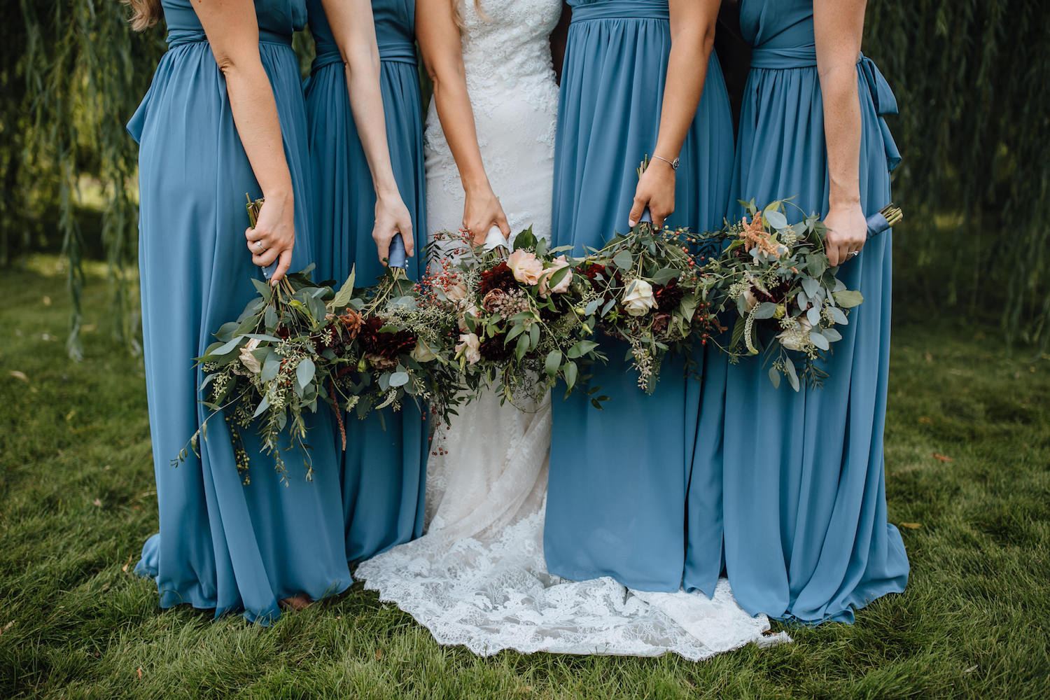 Bride and bridesmaids bouquets 