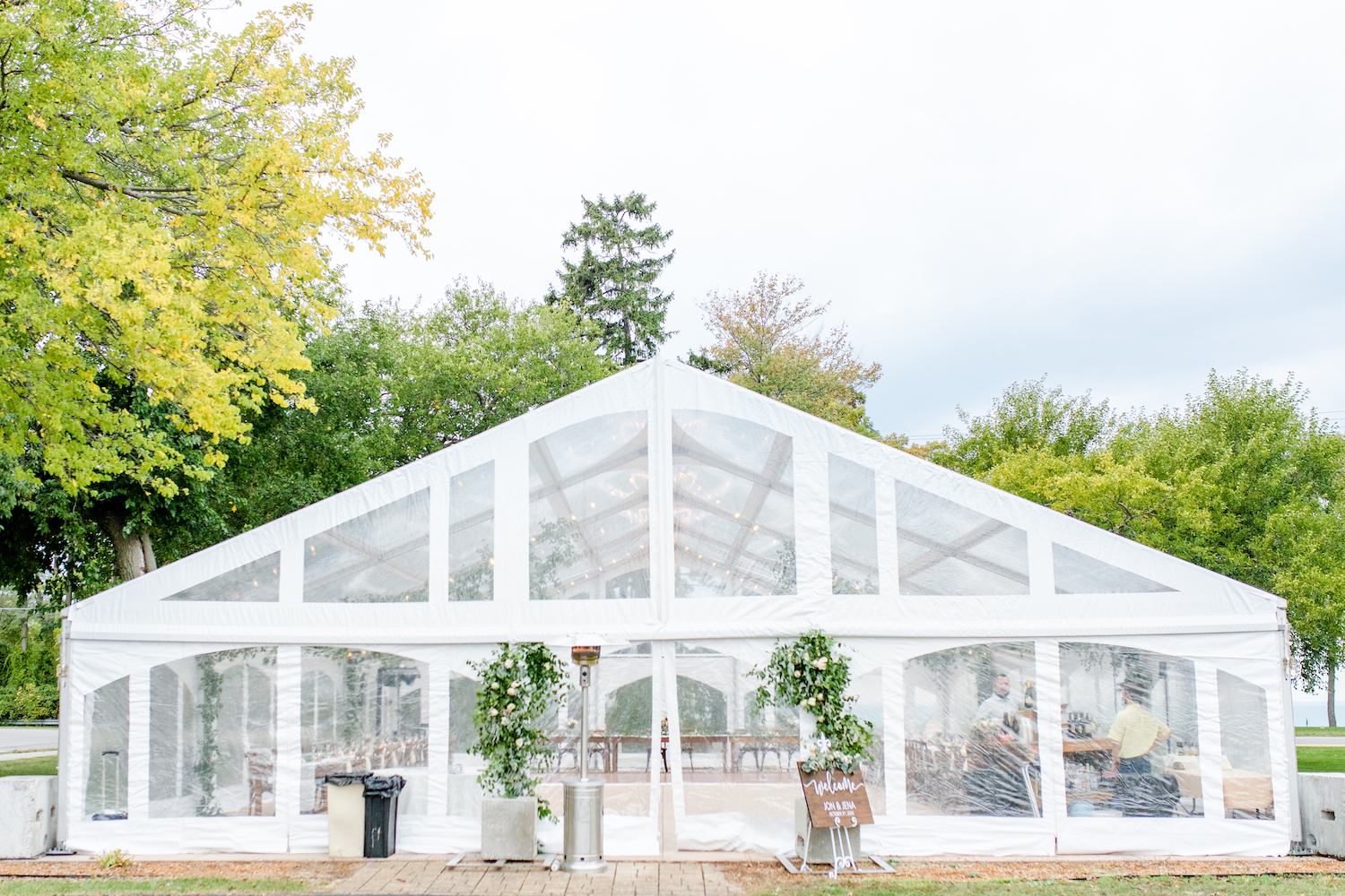 Tent for the lakehouse wedding