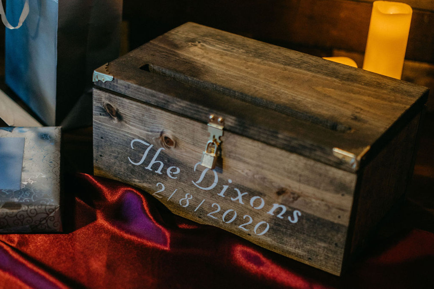 Card box at Journeyman Distillery wedding